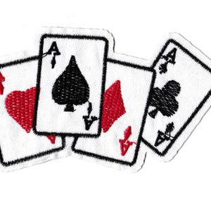 Vintage Style 4 Aces Poker Playing Card Patch 12cm