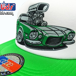 smARTpatches Truckers 79eighty Vintage Muscle Style 70&#39;s Car Trucker Hat Cap by lidstars headwear
