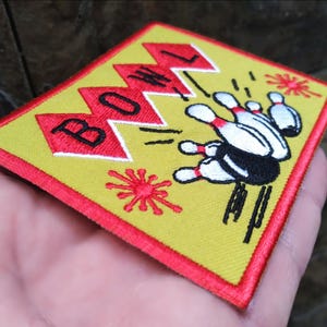 Parche de bolos de 8 cm/3,2 pulgadas. Ideal para camisetas o gorras de equipos o ligas. * ARTÍCULO NUEVO * Se puede planchar o enganchar en la parte posterior.