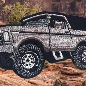 Cool XL Extra Large Keep on Truckin Tactical Military 4x4 4WD Silver 80&#39;s Truck Shirt Patch Patches 10cm / 4 inch