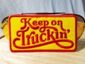 Gift for Him Vintage Style 70's Patch Patches "Keep on Truckin" Big Rig Trucker Gift Truck 10cm / 4 inch Applique Iron On or Hook Back product logo
