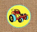Vintage 70's 80's Style Surf Surfing Surfer Shirt Patch Badge for Cap Hat Beach Dune 8cm / 3.2 inch Iron On or Hook Back product logo