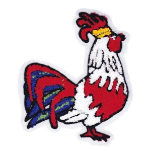 Extra Large Chenille Cock Rooster Chicken Patch 17cm - 6.7 inch