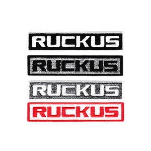Ruckus (Pack of 4) Scooter Name Patch Badge 8cm x 2cm