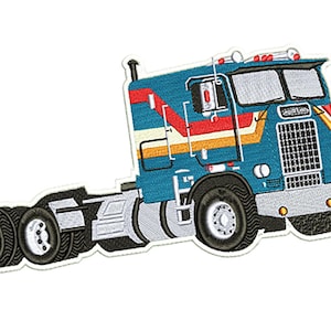 XXL 10 inch or 5 inch Awesome Vintage Style 70&#39;s Patch Patches Cab Over Big Rig Truckin Trucker Truck Applique Iron On or Hook Back
