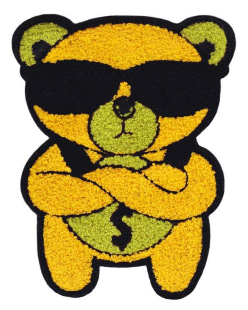Xxl Extra Large 22cm Chenille Money Dollar Teddy Bear Patch - 