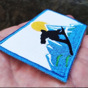 Snowboarding Gift Snowboard Gift Snowboarder Gift Patch for Trucker Hat or Shirt 8cm / 3.2 inch Iron On or Hook Back