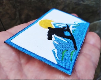 Snowboarding Gift Snowboard Gift Snowboarder Gift Patch for Trucker Hat or Shirt 8cm / 3.2 inch Iron On or Hook Back