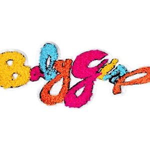 XL Extra Large Chenille Baby Girl Patch 19cm Applique