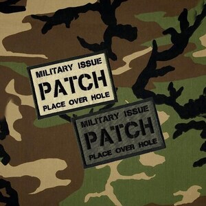 Cool Military Issue Tactical Hole Morale Patch for Trucker Hat or Shirt 10cm / 4 inch Iron On or Hook Back