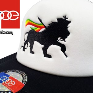Rasta Lion Trucker Hat Casquette Skater Punk Rastafari Jamaïque Reggae
