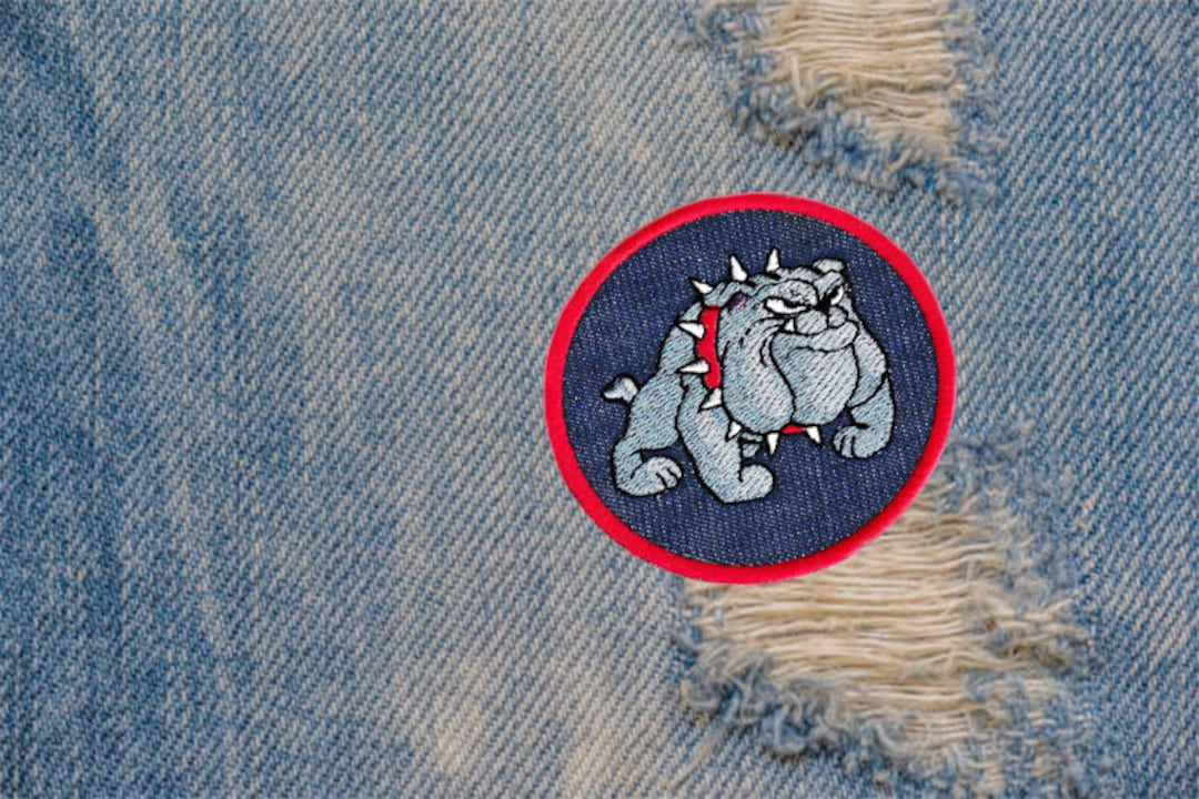 Cool & Large 7.5cm / 3 Inch Bulldog Dog Shirt or Jacket Patch Applique ...