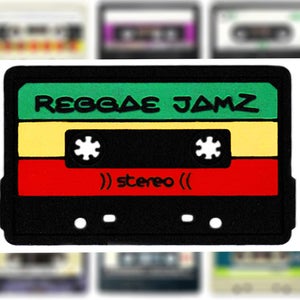This Is A Patch! Reggae Rasta DJ Hip Hop Rock Clear Mixtape done in PVC/Rubber/Silicon Patch & Sewing Channel 10cm Mix Tape Applique