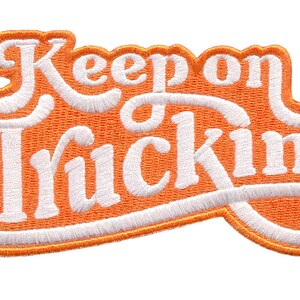 XL Extra Large Awesome Vintage Style 70's Trucker Patch Patches Keep on Truckin 13cm x 7cm / 5.2 inches image 5