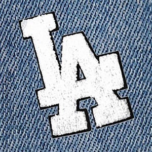 Large Chenille White Letter "LA" Patch 12cm - 4.7 inch Applique