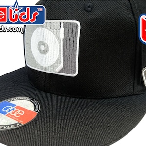 D13 &quot;Major League DJ Turntable&quot; Flatbill Snapback Hat Hip Hop Cap by lidstars headwear
