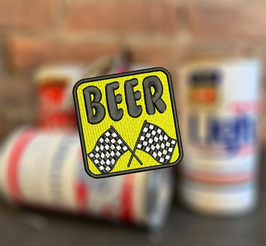 Vintage Style Large Beer Racing Trucker Patch Badge for Hat Cap Jacket ...