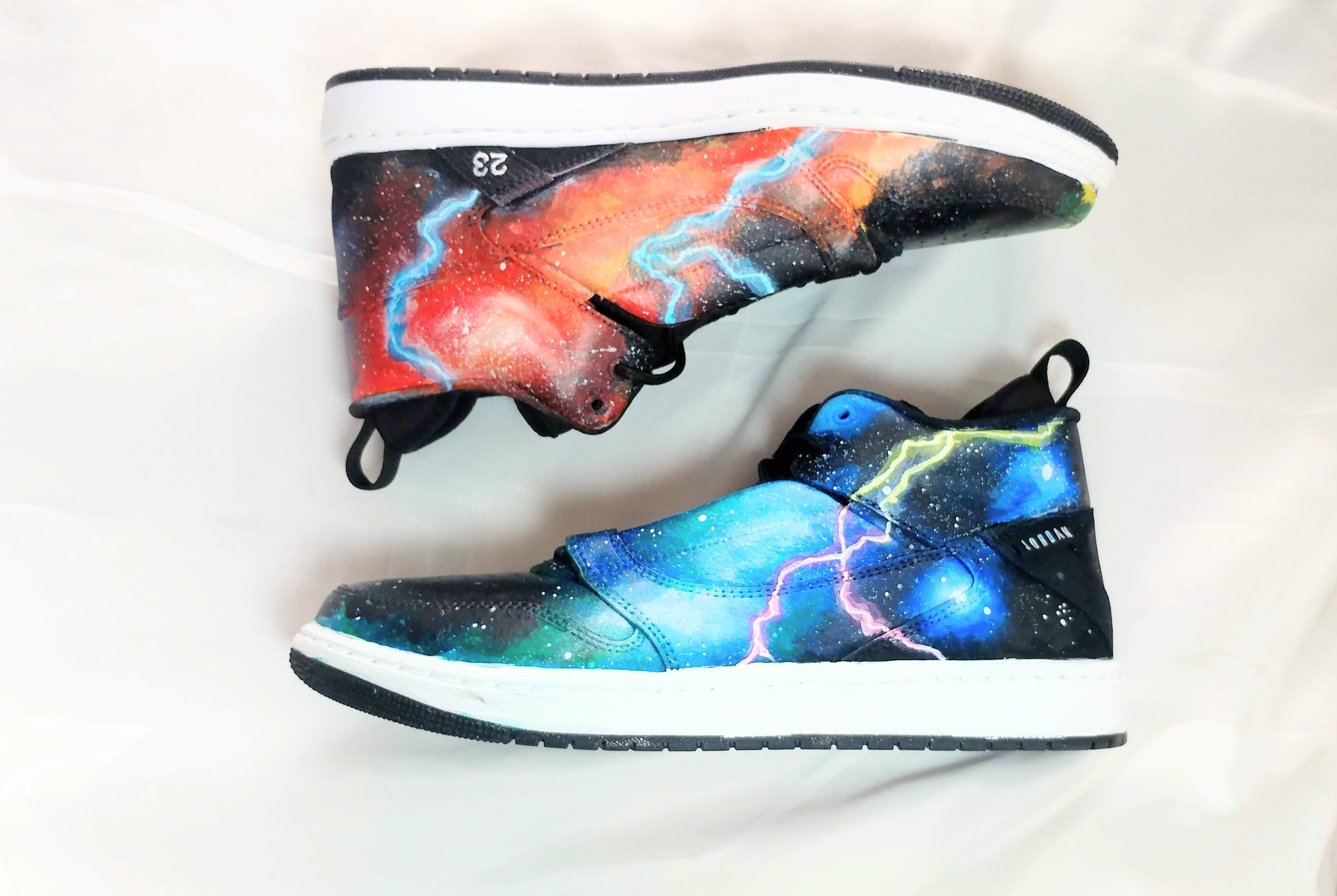 Custom Painted Air Jordans Galaxy 