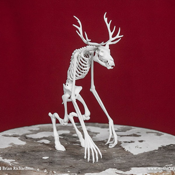 Wendigo Skeleton 3D Print Taxidermy Sculpture