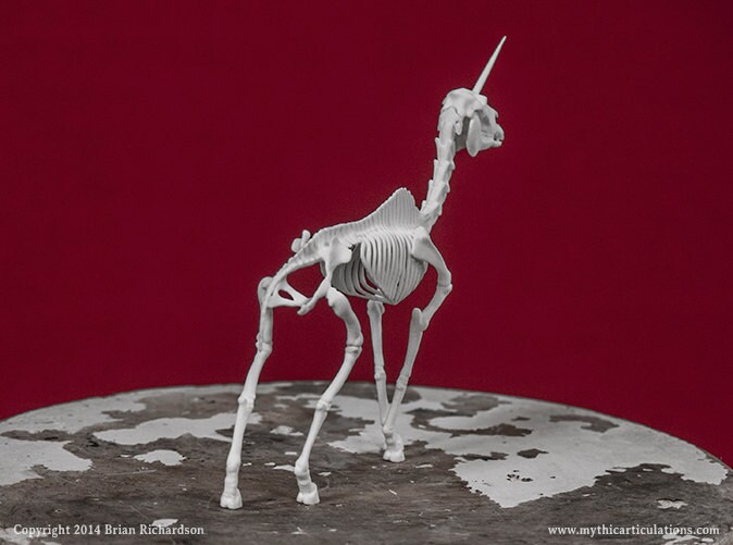 Unicorn Skeleton 3D Print Taxidermy Sculpture Etsy UK