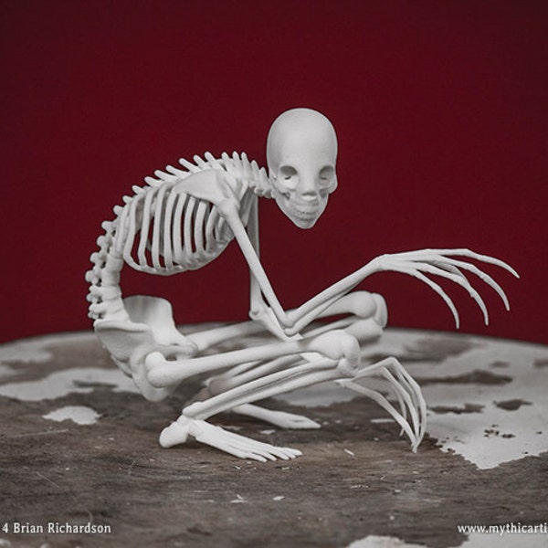 The Rake Skeleton 3D Print Taxidermy Sculpture