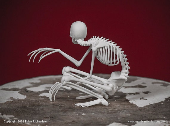 The Rake Skeleton 3D Print Taxidermy Sculpture 