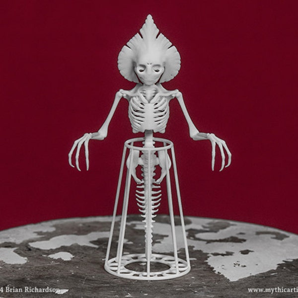 Flatwoods Monster Skeleton 3D Print Taxidermy Sculpture