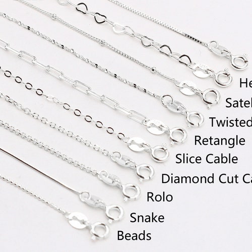 18 Sterling Silver Chain Finished Necklaces 925 - Etsy Israel