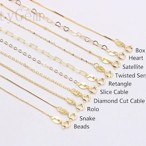 18&quot; Sterling Silver 18K Gold Vermeil Plated Chain Necklaces -- 925 Silver Charms Wholesale For Bridesmaid Gift Party