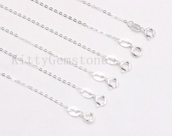 16-24" Sterling Silver Cable Chain Necklaces, 925 Silver Charms Wholesale For Bridesmaid Gift Party