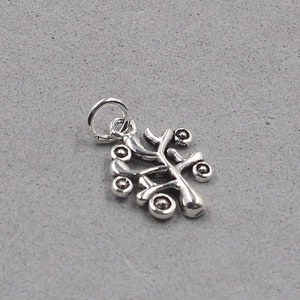 2Pcs, 11mm Sterling Silver Tree Pendant, 925 Silver Charm Charms Wholesale For Bridesmaid Gift Party XYZ-201806020250