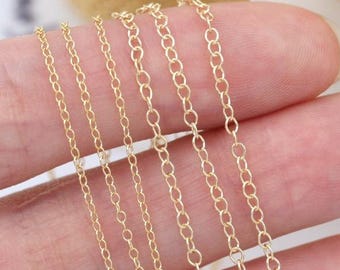14K Gold Filled Kabelketten, Kabel Gold Filled Ketten zur Herstellung von Halskette