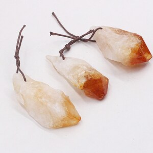 Big Raw Citrine Pendants -- Natural Stone Charms Gemstone Wholesale Supplies YHA-099