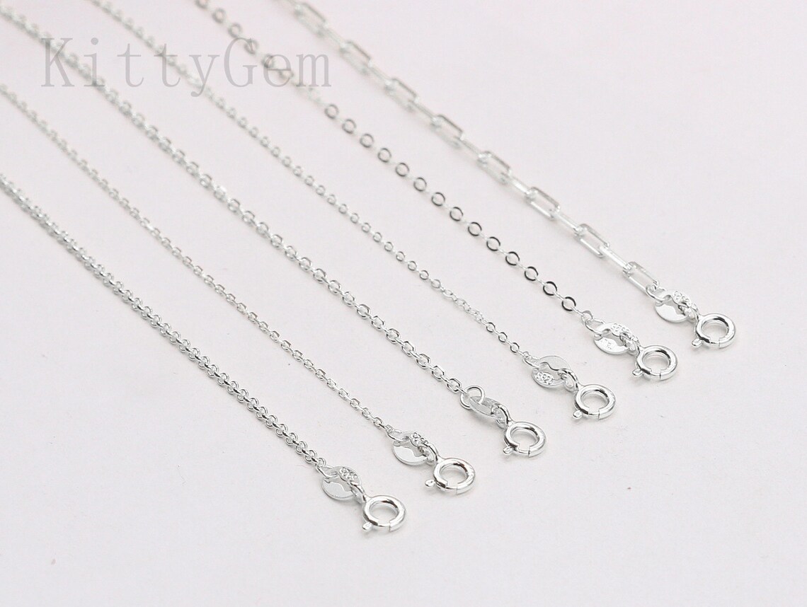 18 Sterling Silver Chain Finished Necklaces 925 - Etsy Israel