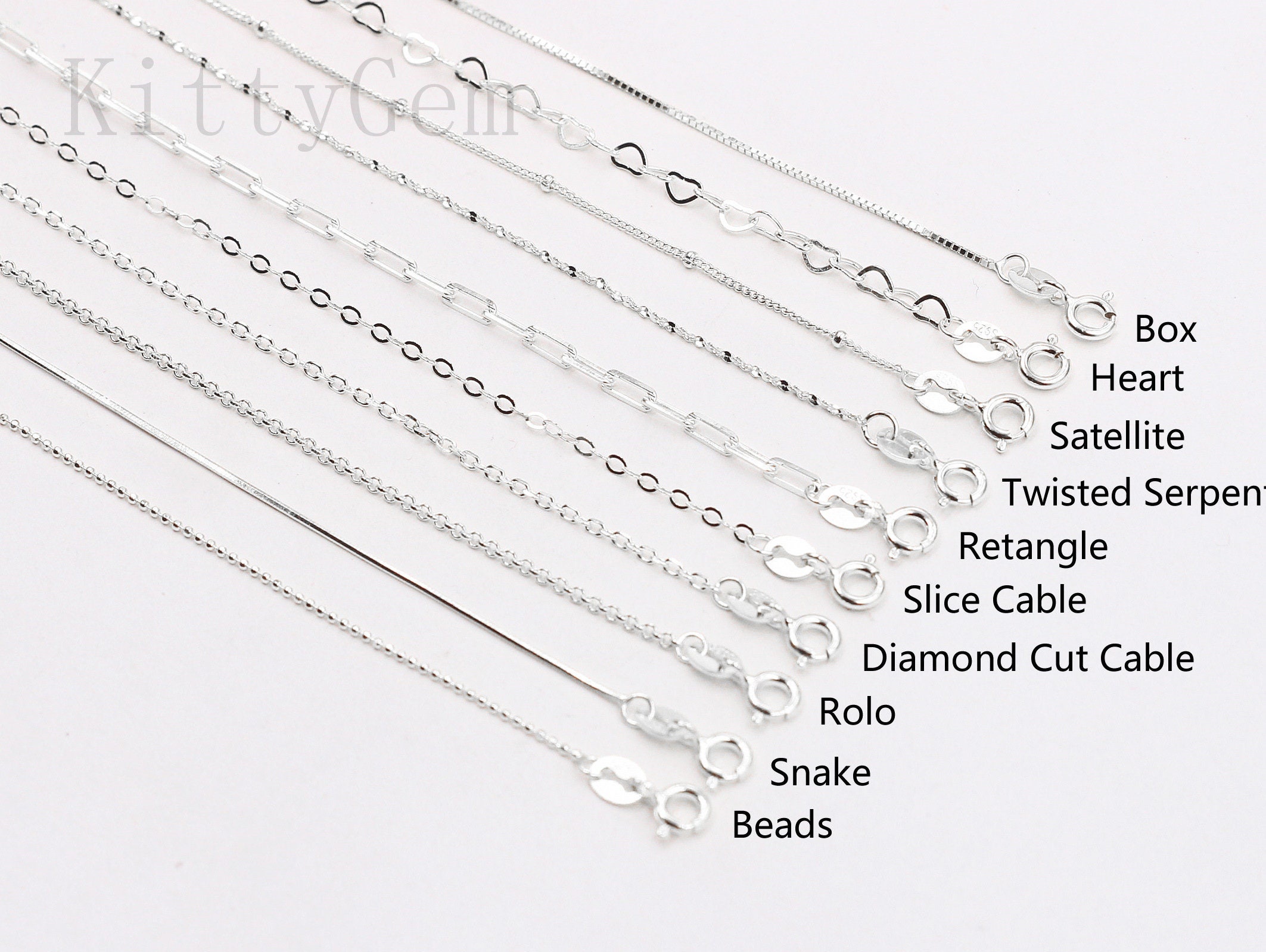 18" Sterling Silver Chain Finished Necklaces -- 925 Silver Charms Wholesale For Bridesmaid Gift Party