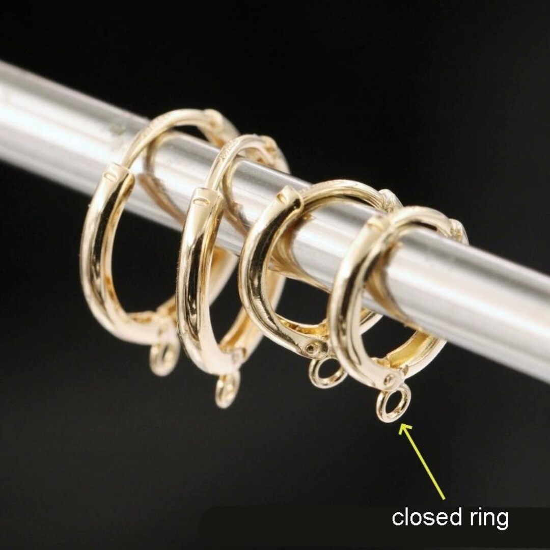 Setting Hoops 14K Gold Filled Earring Setting, Gold Filled Ear Hoops, DIY Finding ...