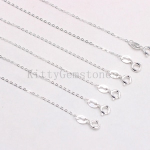 Collares de cadena tipo cable de plata esterlina de 40,6 a 60,9 cm, dijes de plata 925 al por mayor para regalos de dama de honor.