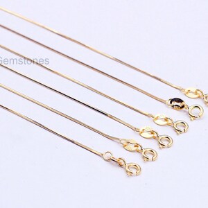 Colares de corrente de cobra de prata esterlina de 16-18&quot;, banhados a ouro vermeil 18K, pingentes de prata 925, atacado para presente de madrinha de casamento