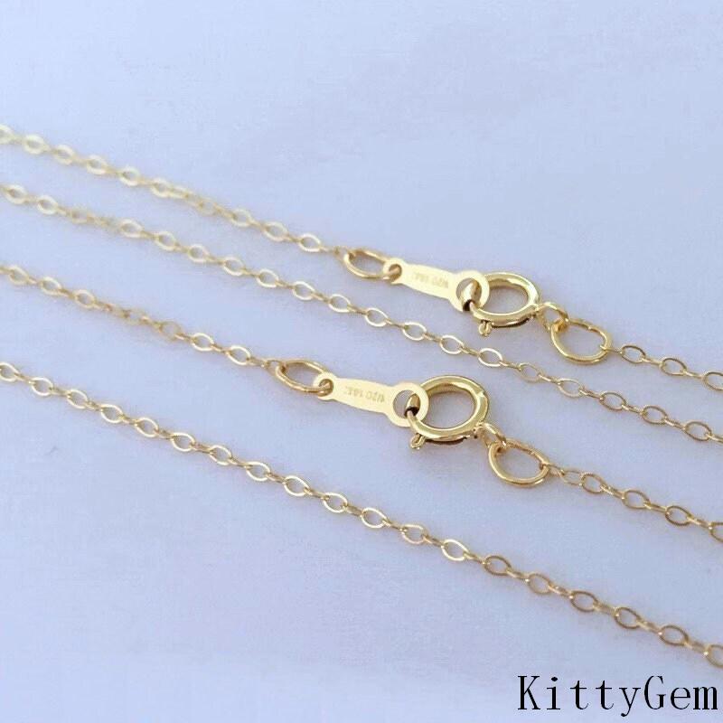 14k Massiccio Oro Regolabile Grano Ciondolo Collana Catena fino A 20 1.2mm 14k Massiccio Oro Regolabile Grano Ciondolo Collana Catena fino A 20 1.2mm
