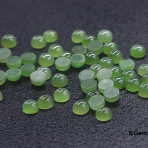 Cabochon di giada naturale, nefrite rotonda per la creazione di gioielli, 2mm 2.5mm 3mm 4mm 5mm 6mm 7mm 8mm 9mm 10mm 11mm 12mm