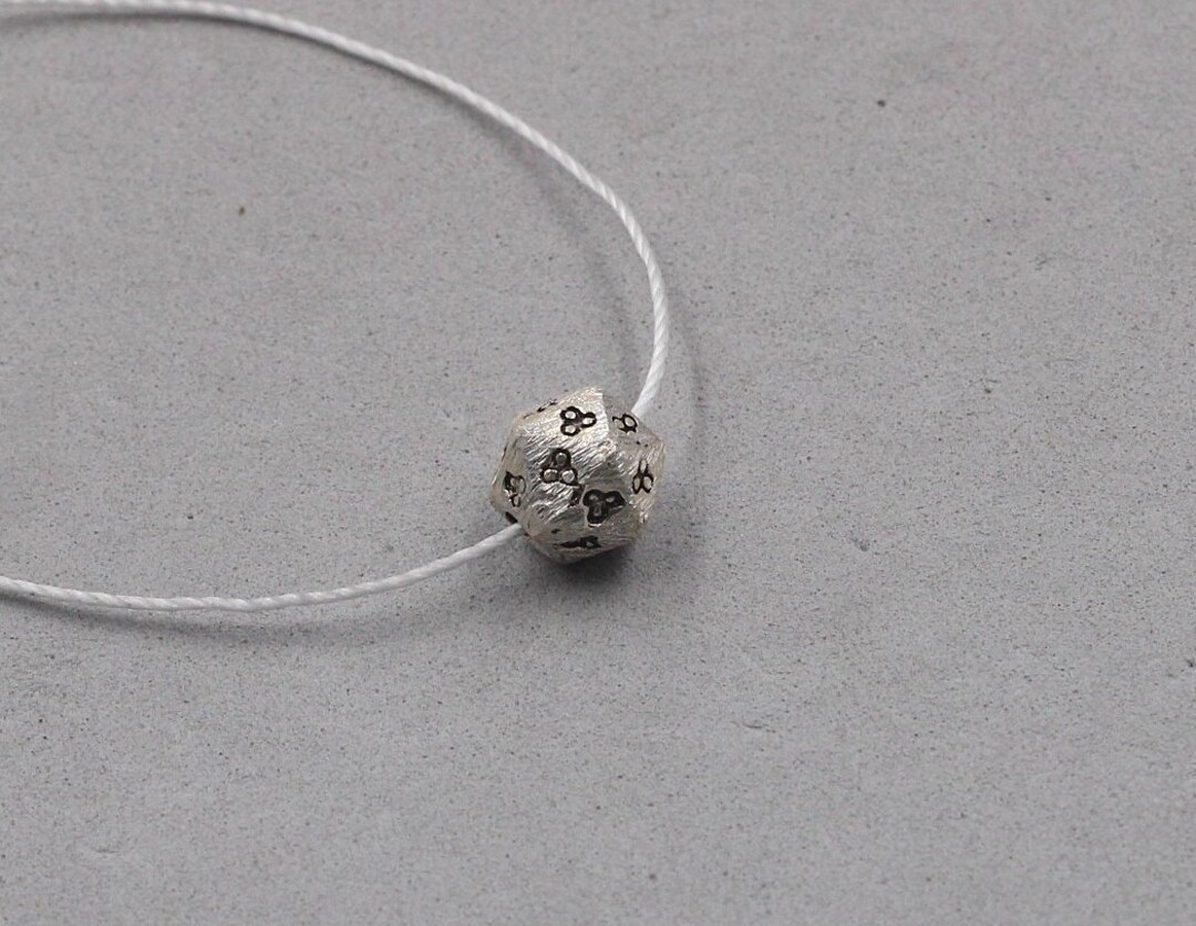 1pcs, 9mm Sterling Silver Faceted Beads 925 Silver Antique Tibetan