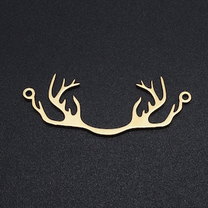 2Pcs Stainless Steel Charms, Laser Cut Bouble Bails Pendant, Making Jewelry Handmade Supplies