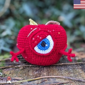 Crochet Valentine Apple, PDF PATTERN ONLY, Amigurumi Heart, You Are The Apple Of My Eye