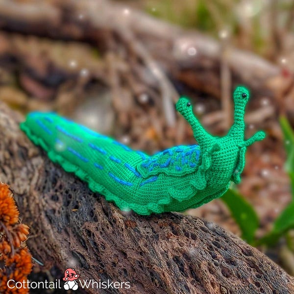 Leopard Slug Crochet Pattern, Amigurumi Plushie Doll, Digital Download PDF, Soft Toy Snail
