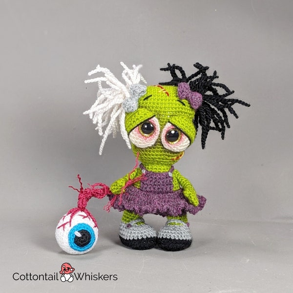 Frankenstein Doll Crochet Pattern - Halloween Eyeball PDF Bundle - Amigurumi Soft Toys - Poke & Drip