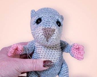 Baby Otter Crochet Pattern, PDF Download, Amigurumi Softie, Baby Shower Gift