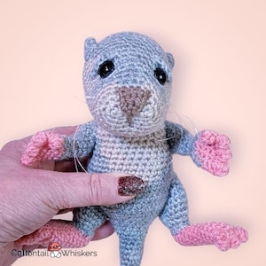 Baby Otter Crochet Pattern, PDF Download, Amigurumi Softie, Baby Shower Gift
