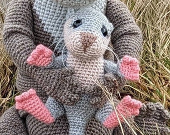 Baby Otter Crochet Pattern *PDF DIGITAL DOWNLOAD* Softie, River Animal, Squeak