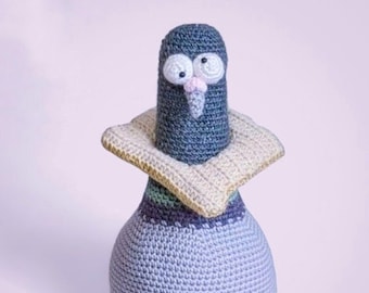 Gehaakt duifpatroon, vogeldeurstop, digitale PDF-download, Amigurumi-tutorial, planksitter, Preston
