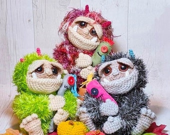 Adorable motif au crochet Gremlin - PDF à téléchargement immédiat - Amigurumi monstre mignon